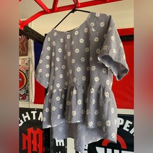 Peplum Floral Blouse